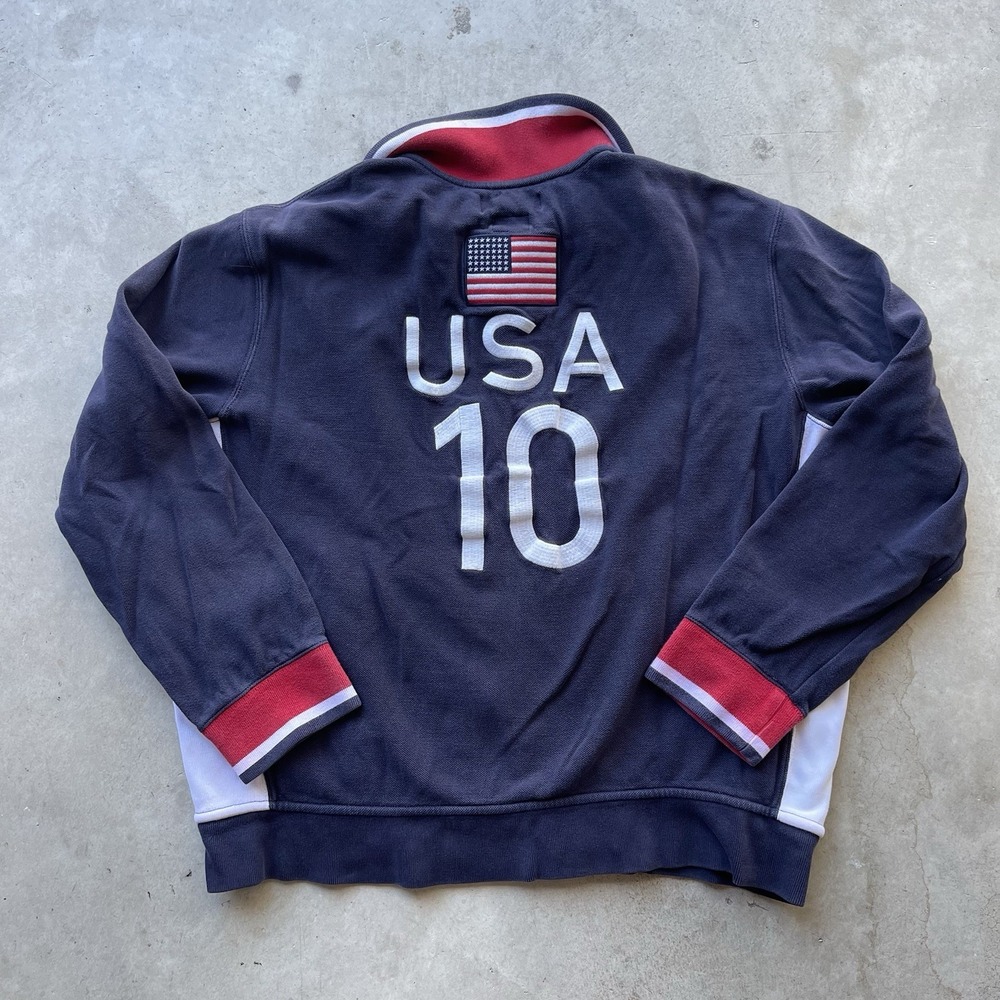 Polo Ralph Lauren Men Jacket XL Navy Team USA Olympic Vancouver 2010 Embroidered